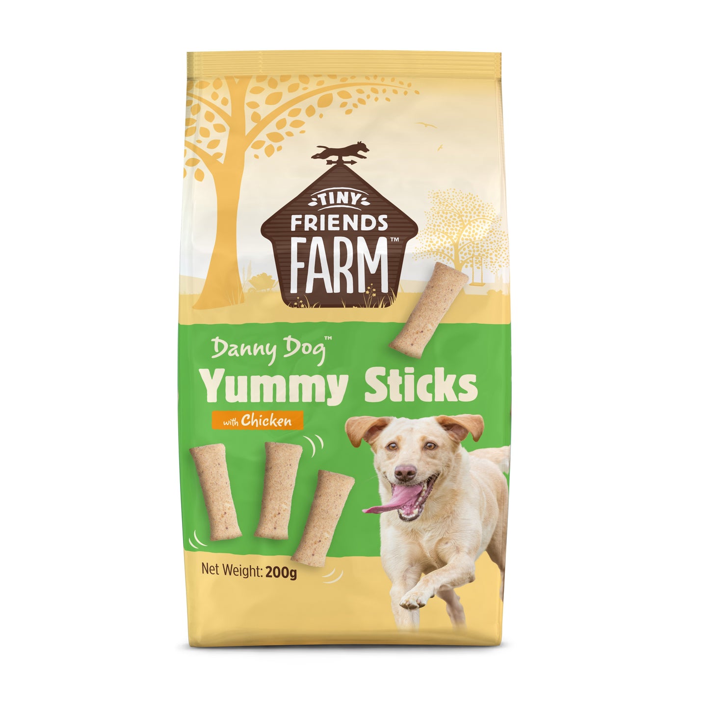 Tiny Friends Farm Danny Dog Yummy Sticks Chicken 200g