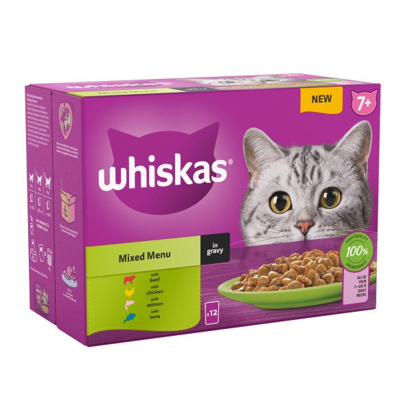 Whiskas Senior 7+ Mixed Menu in Gravy 12 x 85g