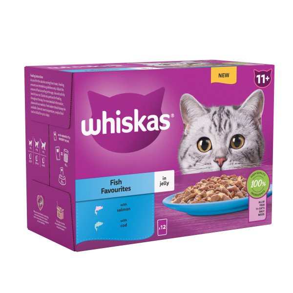 Whiskas Senior 11+ Fish Favourites in Jelly Pouches 12 x 85g