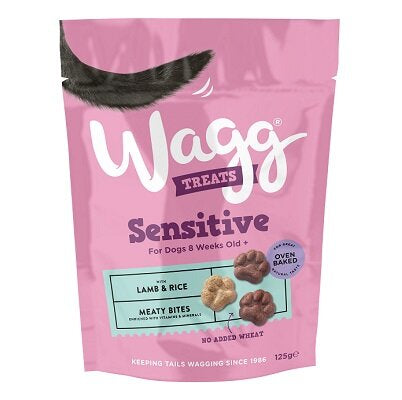 Wagg Sensitive Meaty Bites with Lamb & Rice Treats 125g