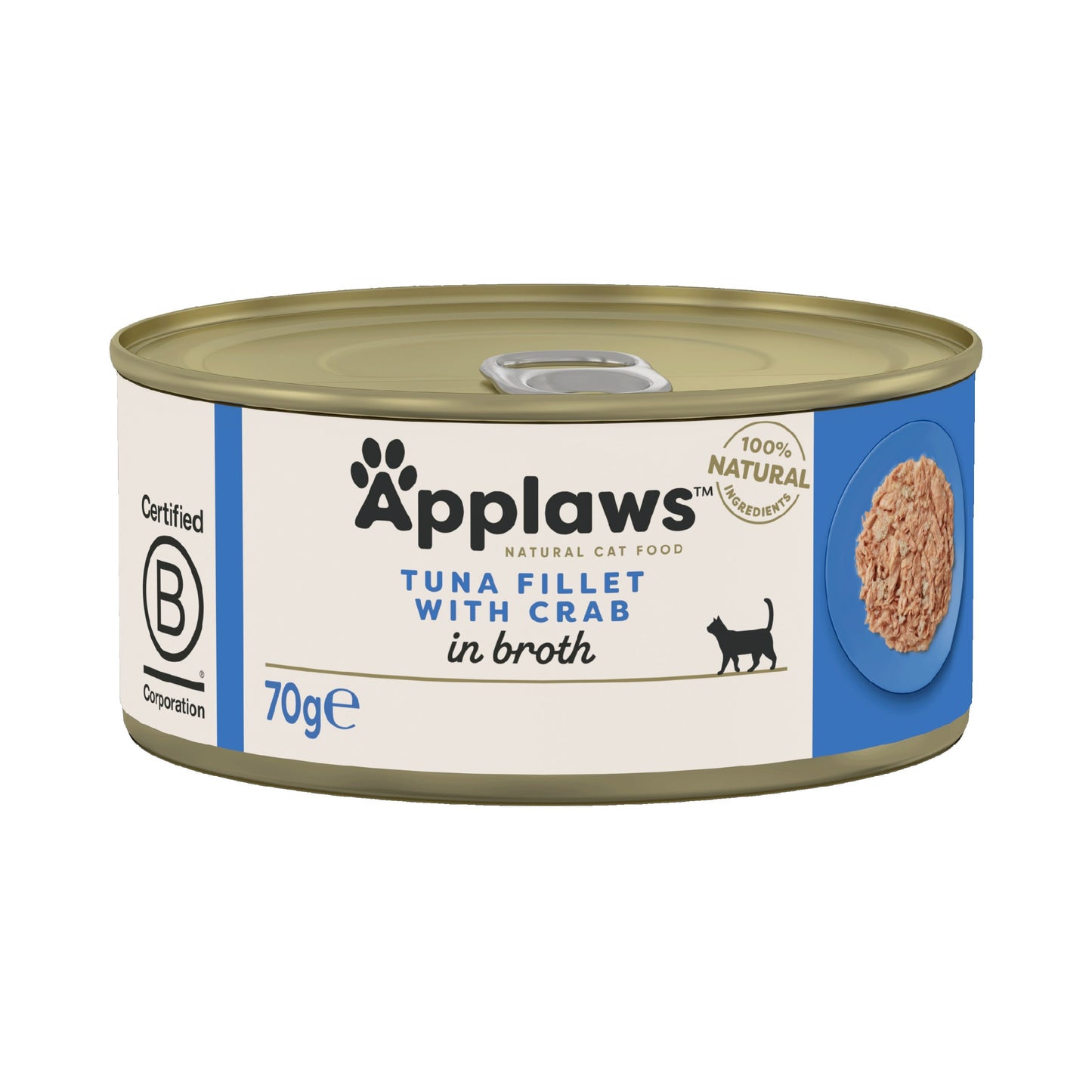Applaws Cat Tuna Fillet with Crab in Broth Tins 70g