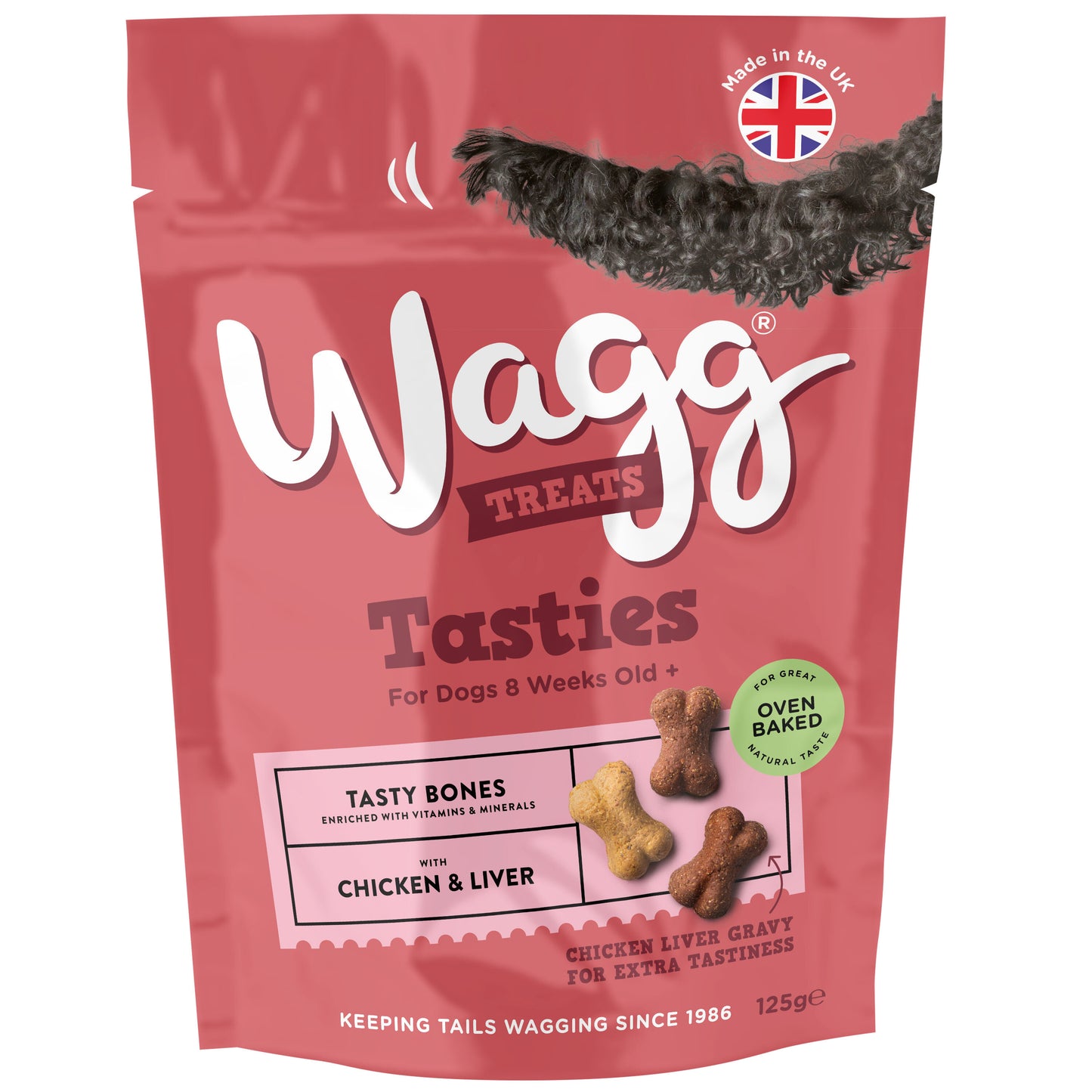 Wagg Tasties Tasty Bones with Chicken & Liver 125g