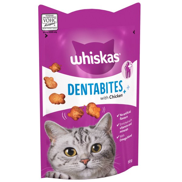 Whiskas Dentabites Chicken Cat Treats 50g