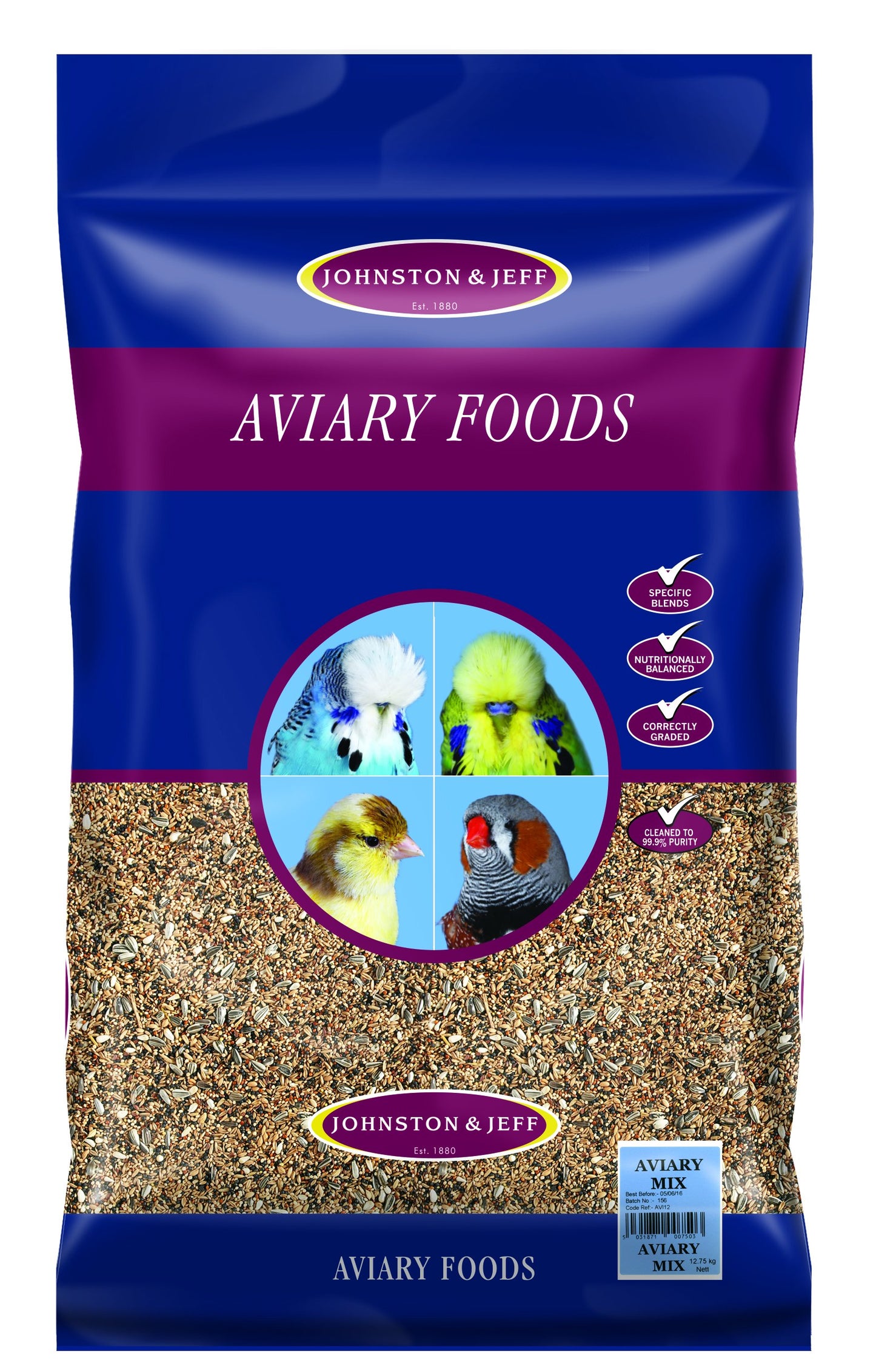 Johnston & Jeff Aviary Seed Mix 12.75kg