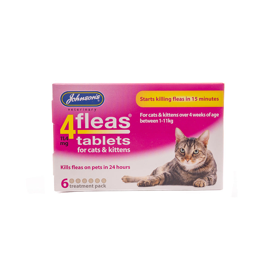 Johnsons 4fleas Tablets for Cats & Kittens 6 Tablets