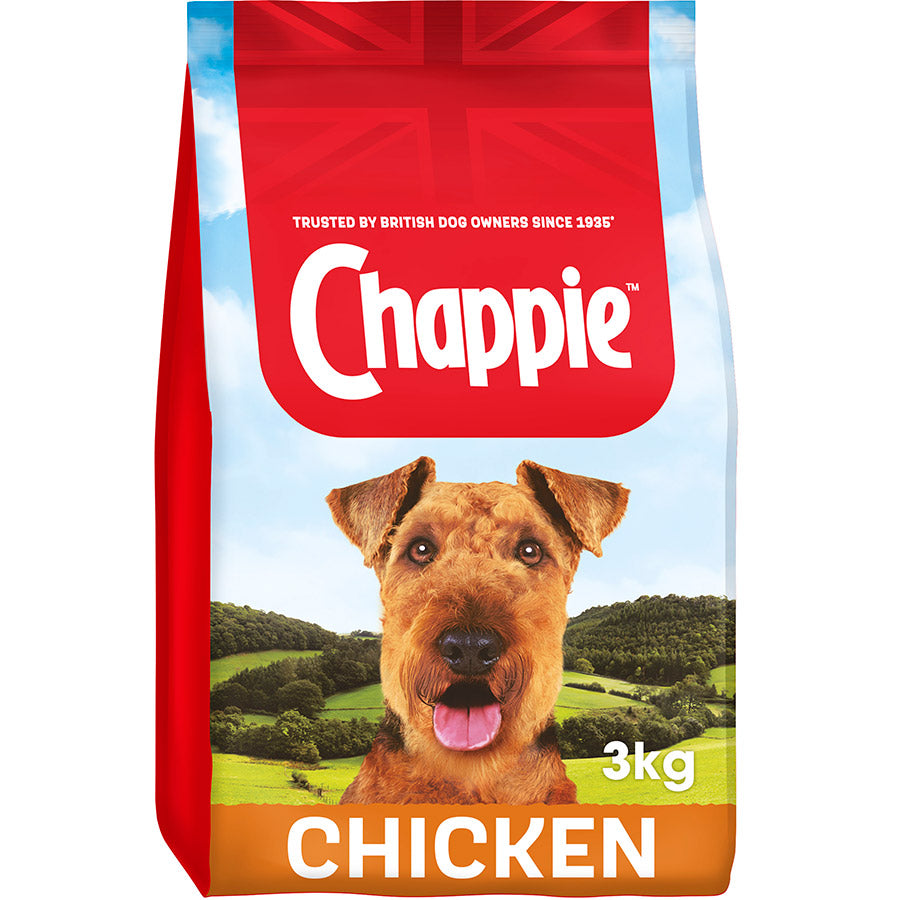 Chappie Complete Adult Dry Dog Food Chicken & Wholegrain Cereal 3kg
