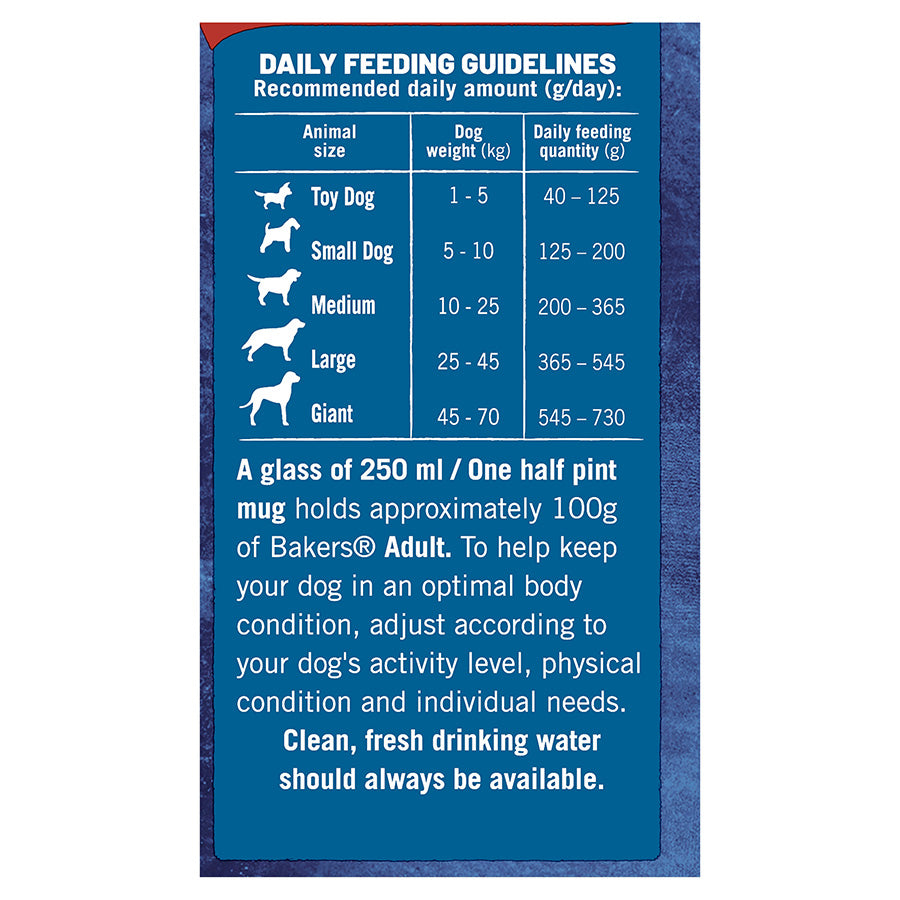 Bakers Meaty Meals Adult Dry Dog Food Beef 2.7kg