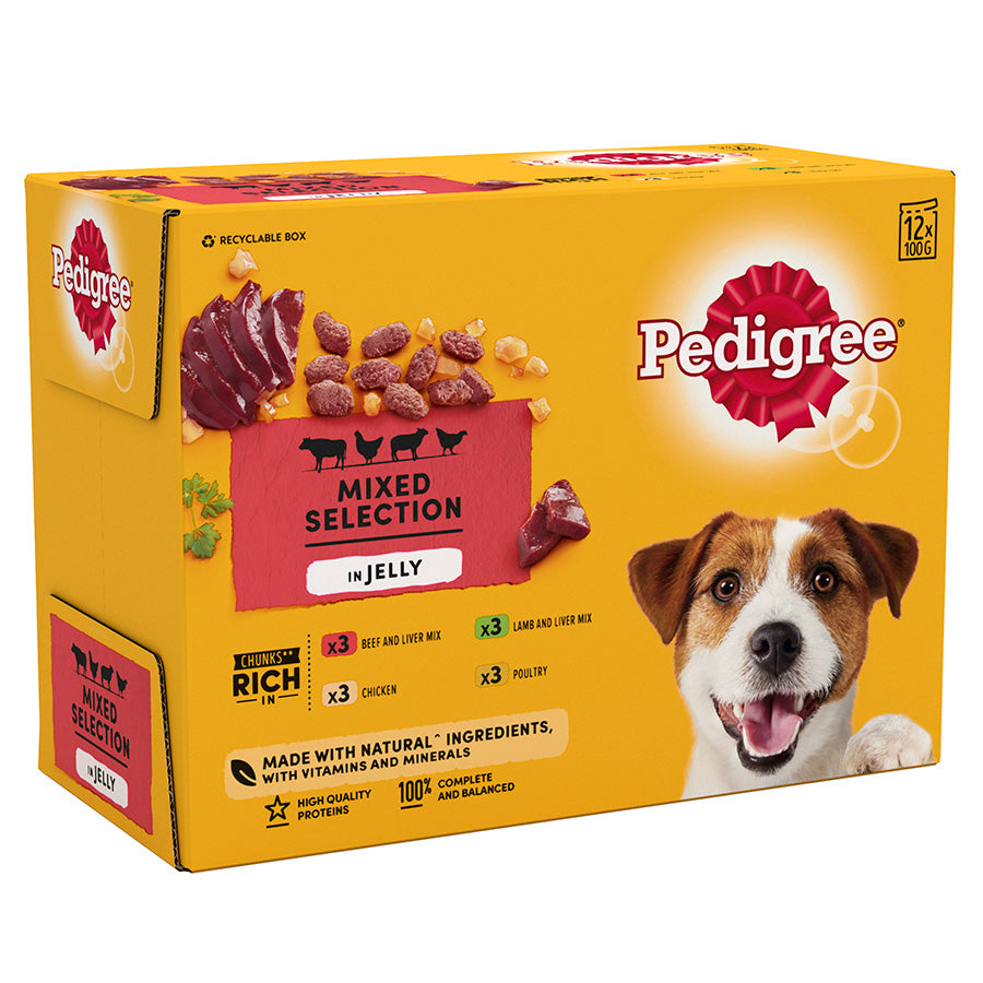 Pedigree Adult Wet Dog Food Mixed Jelly 12x100g
