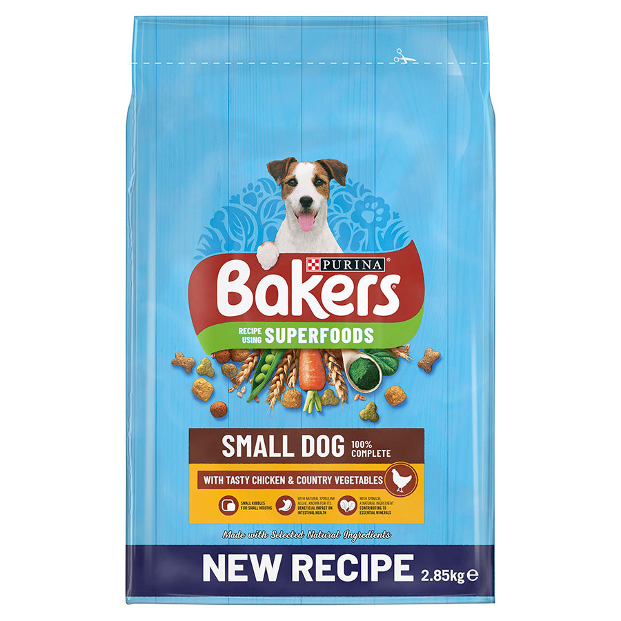 Bakers Small Breed Adult Dry Dog Food Chicken & Veg 2.85kg