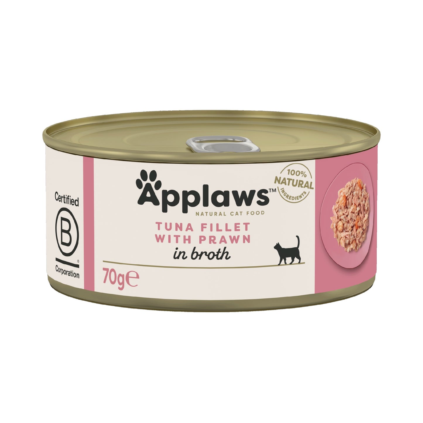 Applaws Cat Tuna Fillet with Prawn in Broth Tins 70g