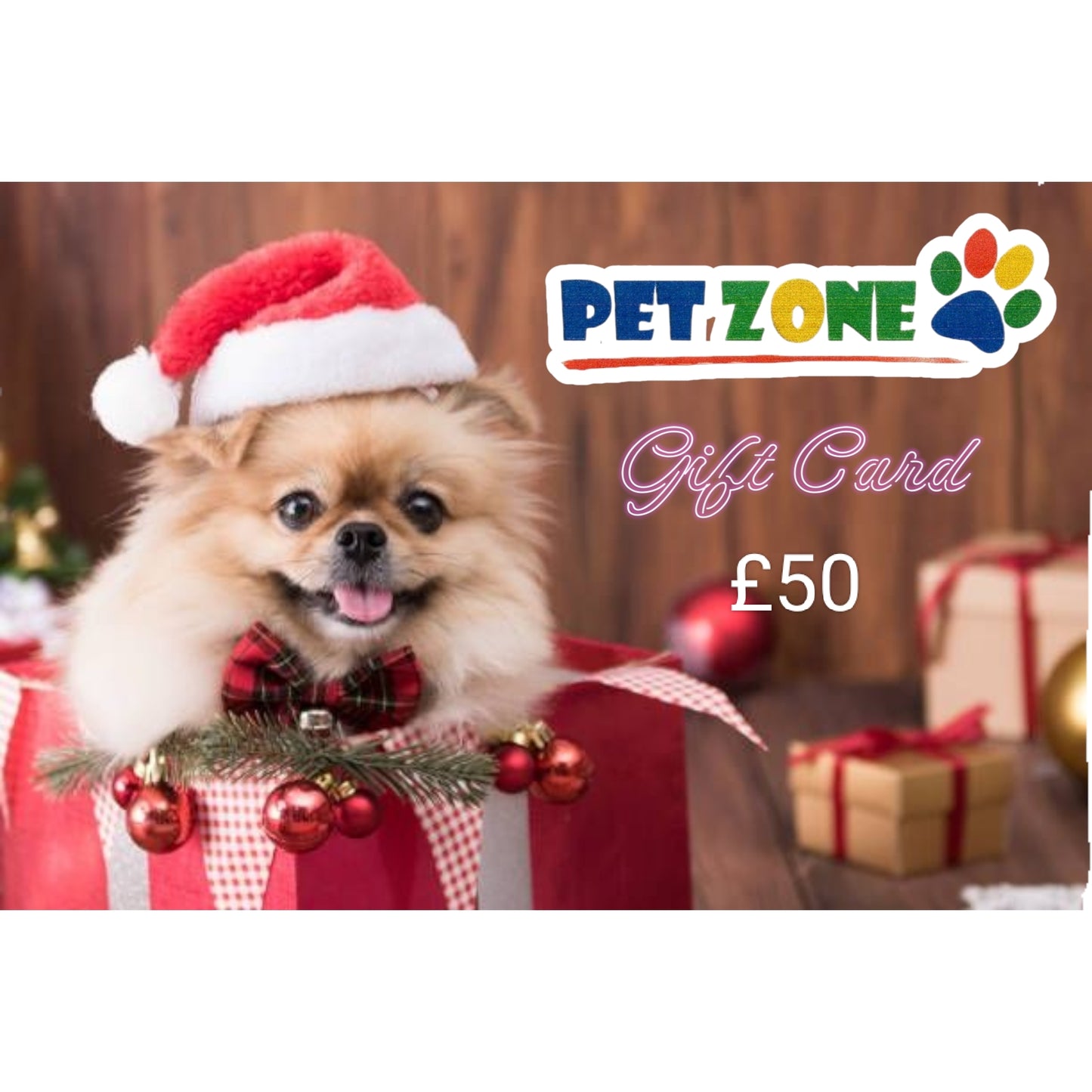 Christmas Gift Card Pet Zone