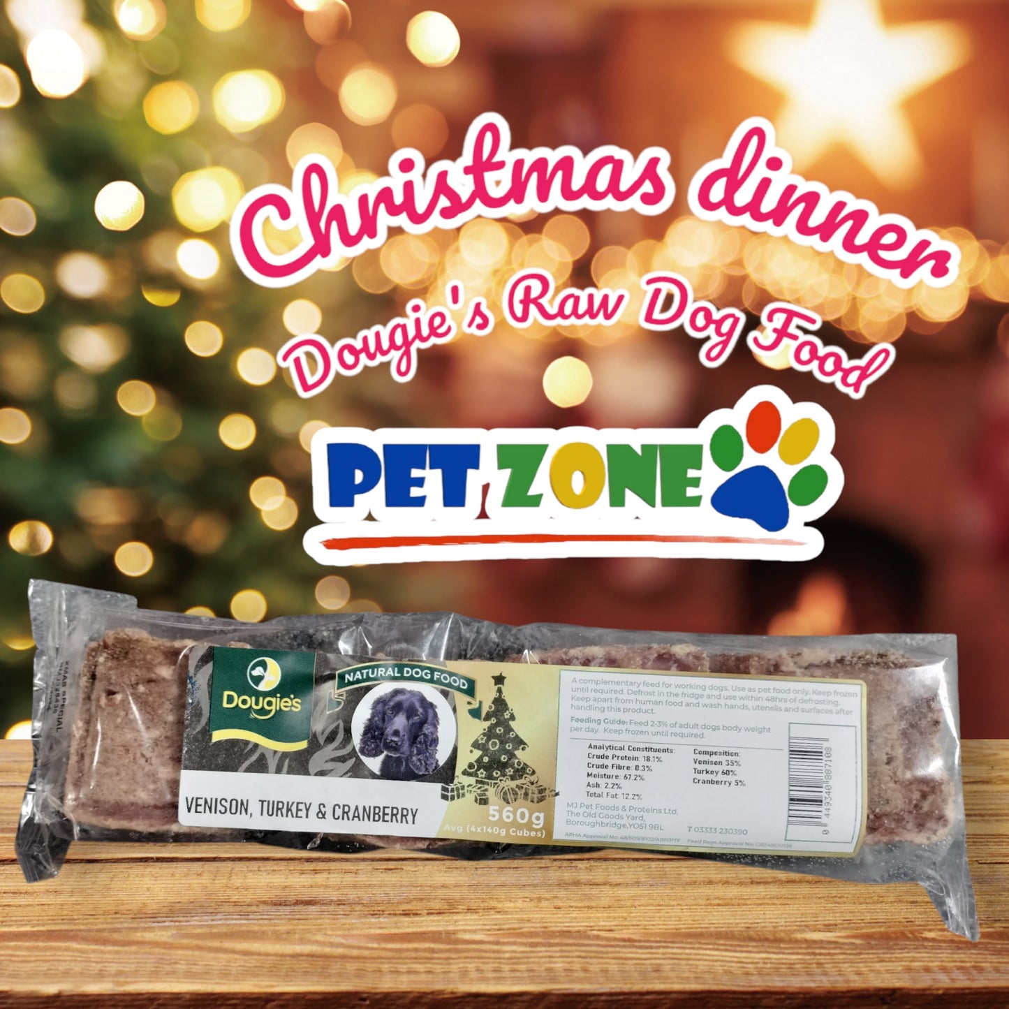 Dougie’s - Venison, Turkey & Cranberry Mince 560g