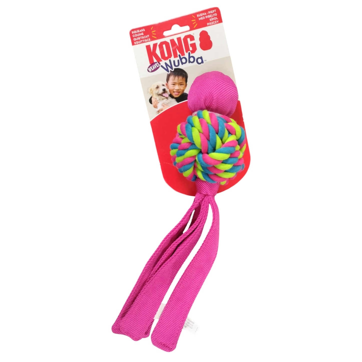 KONG Wubba Weaves Pink