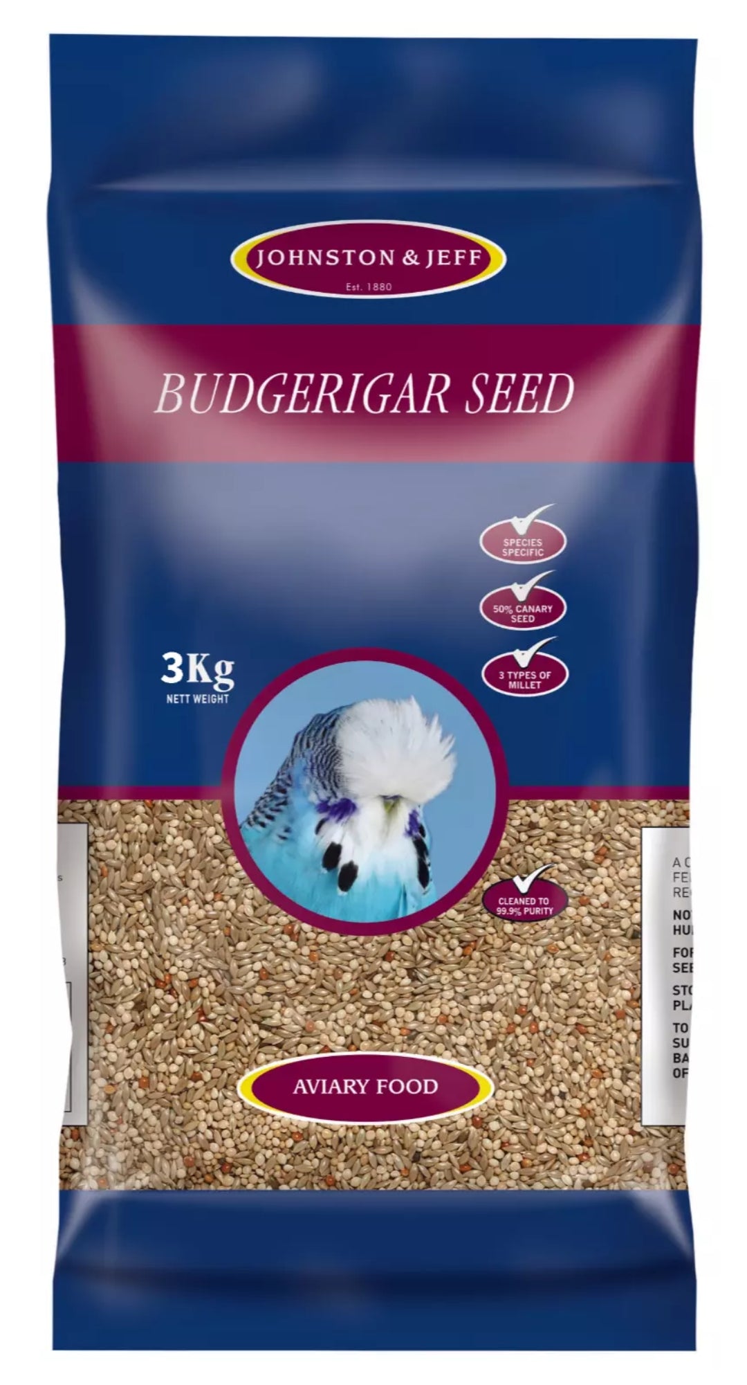 Johnston & Jeff Expert Budgerigar Seed 3kg