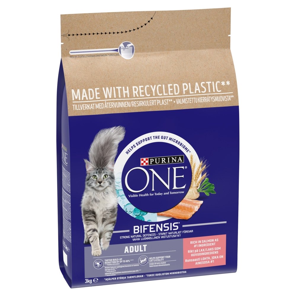Purina One Adult Cat Salmon and Wholegrain 3kg