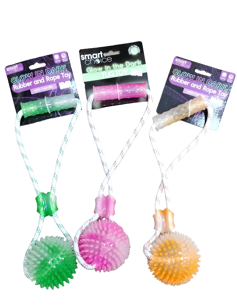 Smart Choice - Rubber and Rope Toy Glow In Dark