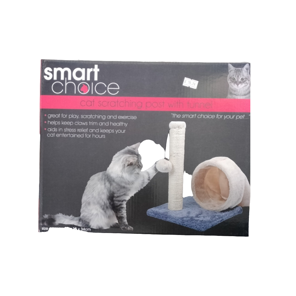 Smart Choice Cat scratching post with tunnel