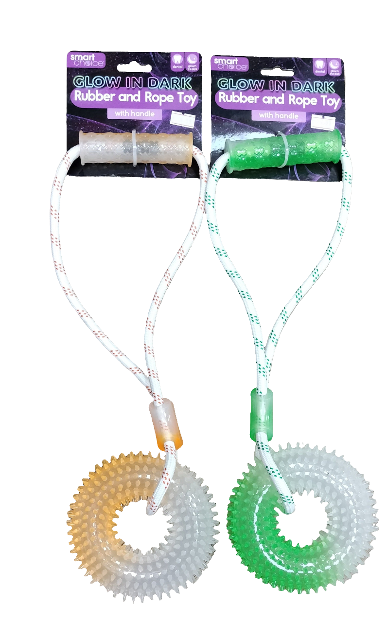 Smart Choice - Rubber and Rope Toy With Circle Glow In Dark