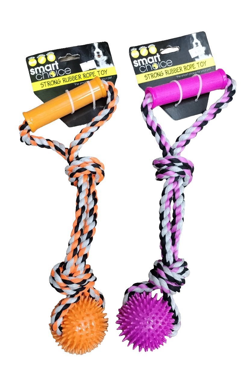 Smart Choice - Strong Rubber Ball Rope Toy