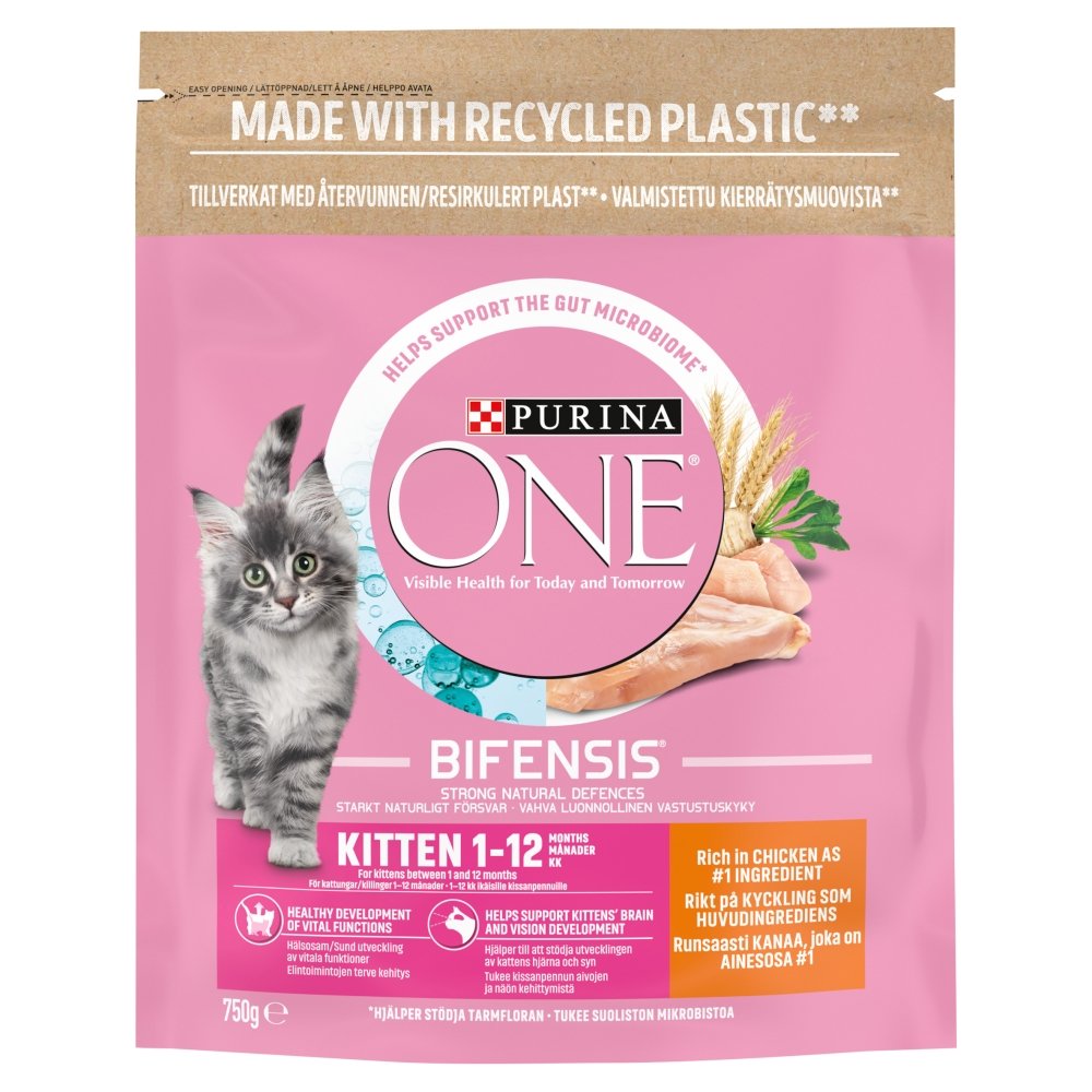 Purina One Kitten 1-12 Months Chicken & Wholegrain 750g