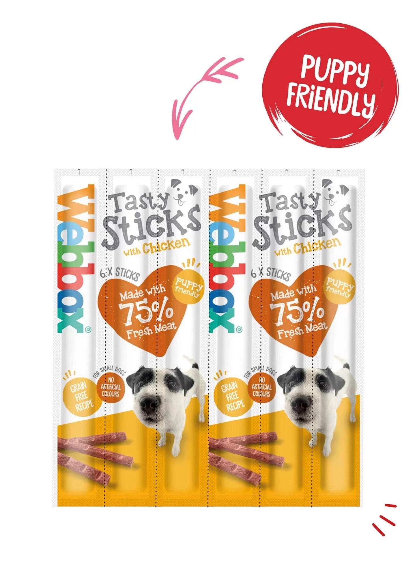 Webbox Tasty Sticks Chicken Small 6 Sticks