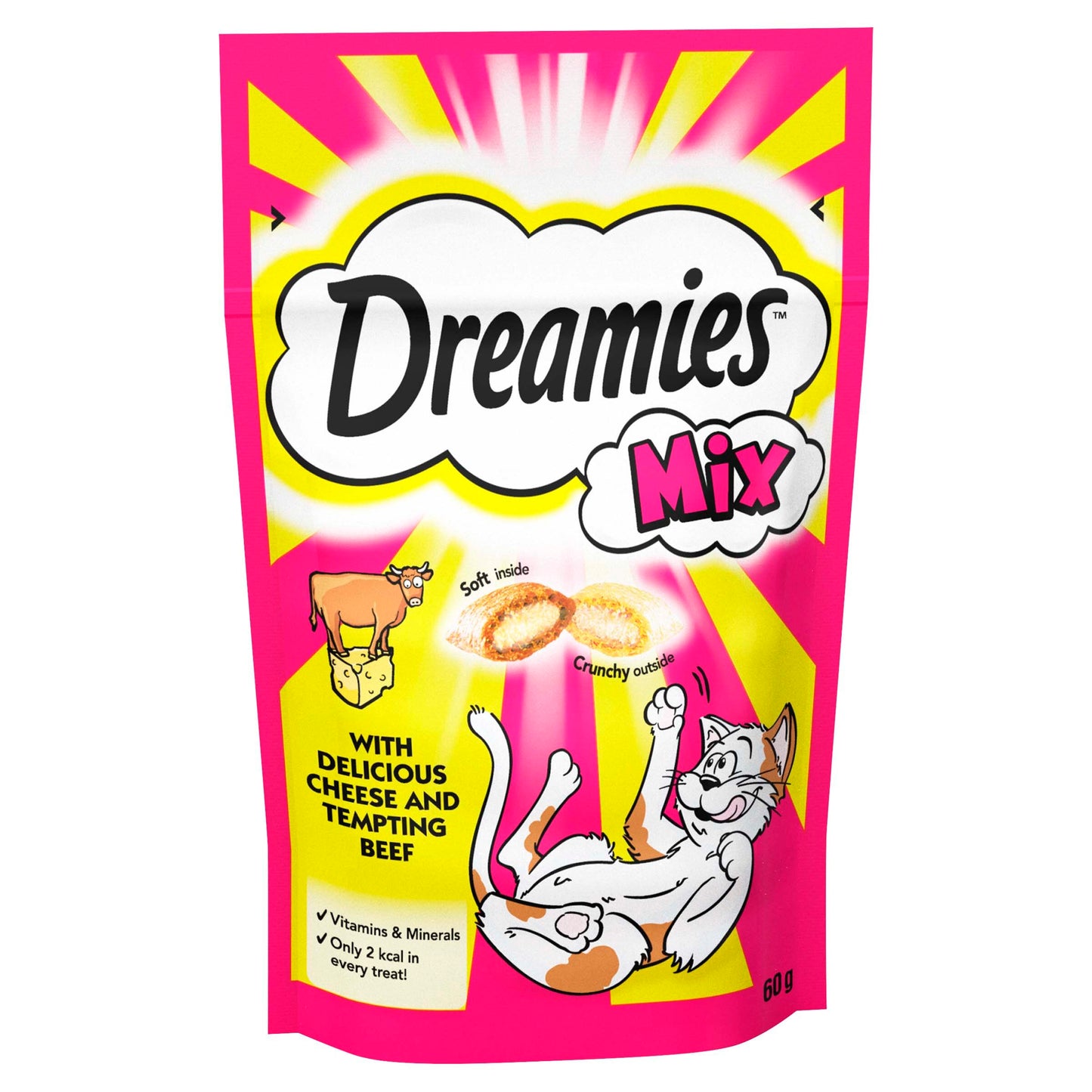 Dreamies Mix Beef & Cheese Cat Treats 60g