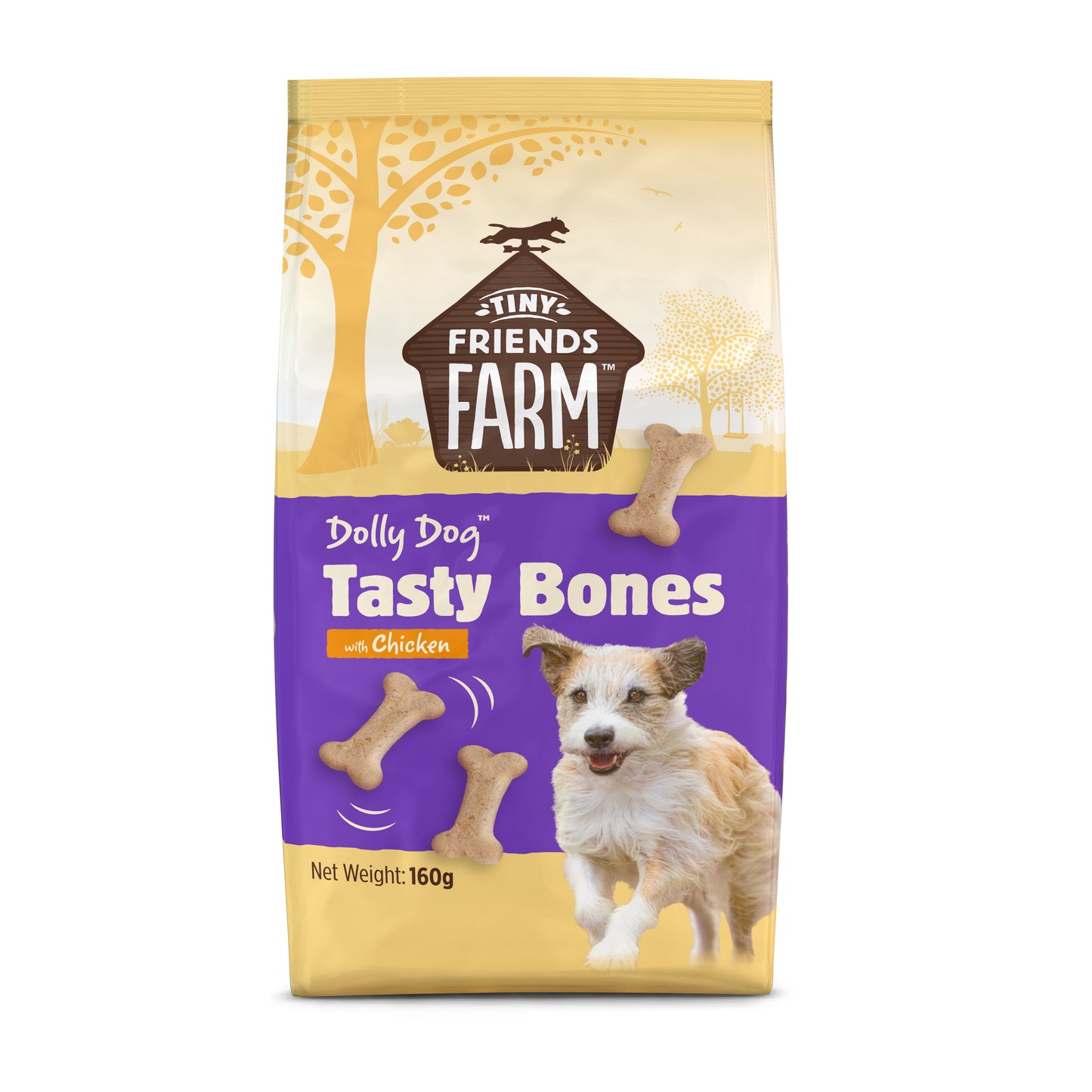 Tiny Friends Farm Dolly Dog Tasty Bones Chicken 160g