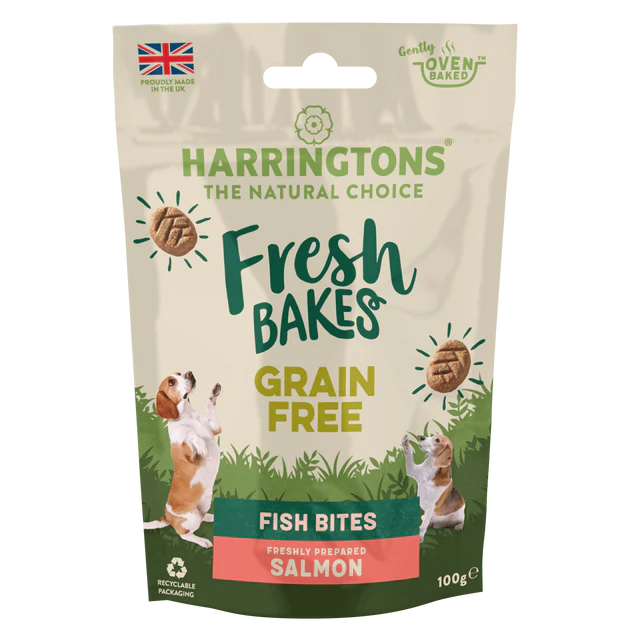 Harringtons FreshBakes® Grain-Free Dog Treats BAKED SALMON FISH BITES