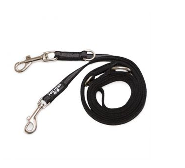 Julius-k9 Color & Gray® Super Grip Double Ended Dog Lead - Thin (20mm) - Adjustable Length