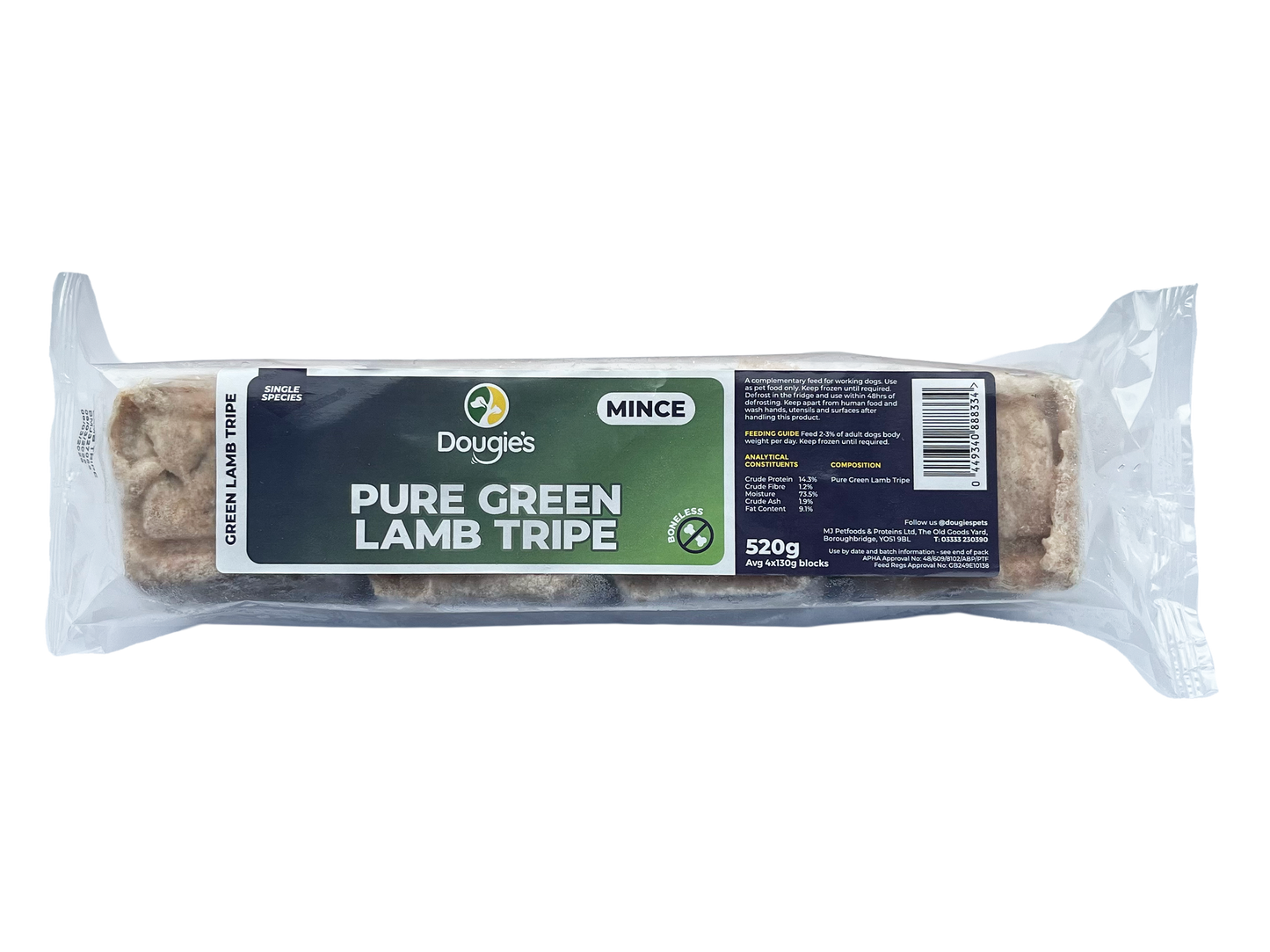 Dougie’s - Pure Green Lamb Tripe 520g