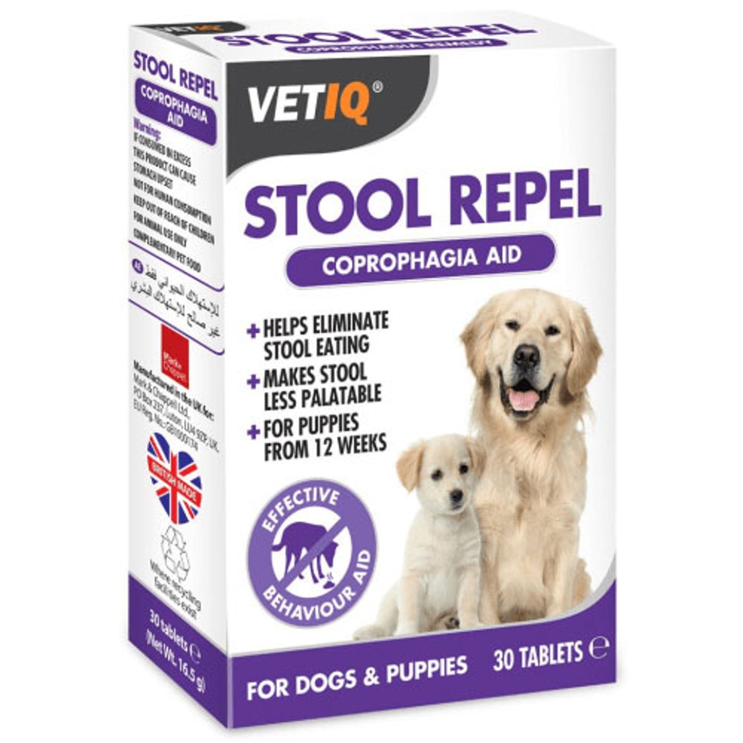 VetIQ Stool Repel Coprophagia Remedy (pack of 30 tablets)