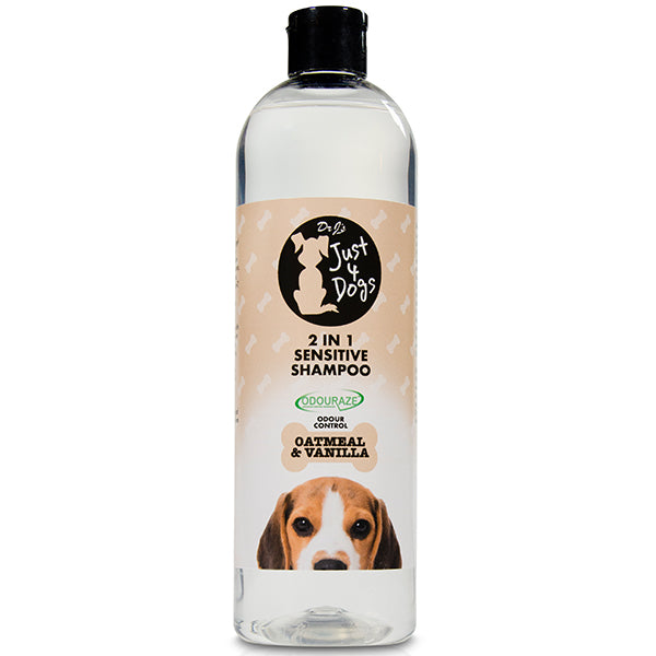 Just 4 Dogs 2 In 1 Sensitive Shampoo Oatmeal & Vanilla 500ml