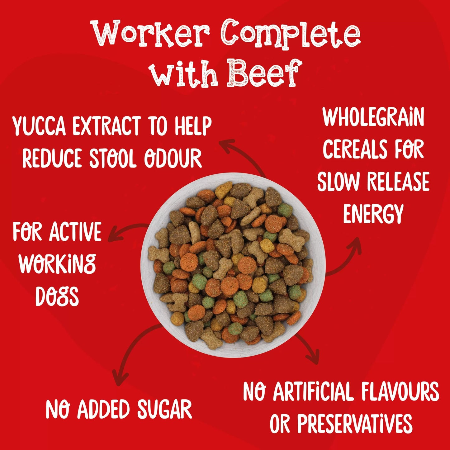 Webbox Working Dog Beef Complete Dry Dog Food 15Kg