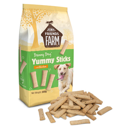 Tiny Friends Farm Danny Dog Yummy Sticks Chicken 200g