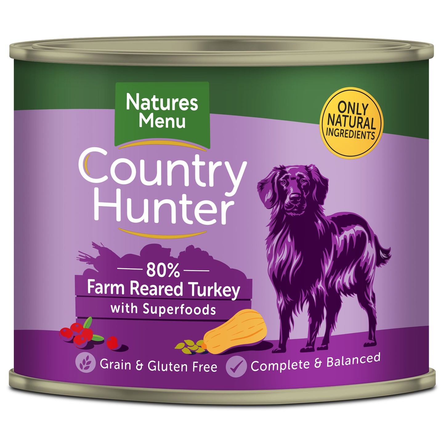 Natures Menu Country Hunter Turkey Dog Food Tins 600g