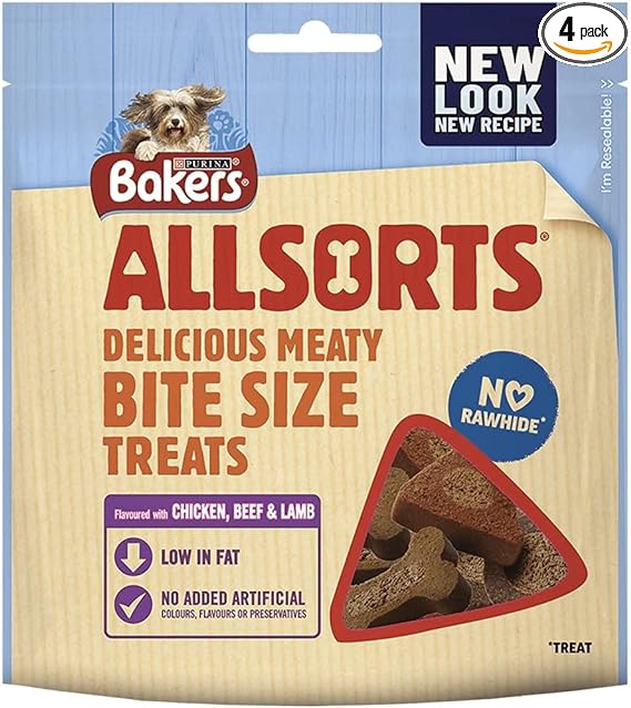 Bakers Dog Treats Chcicken & Beef Allsorts 98g