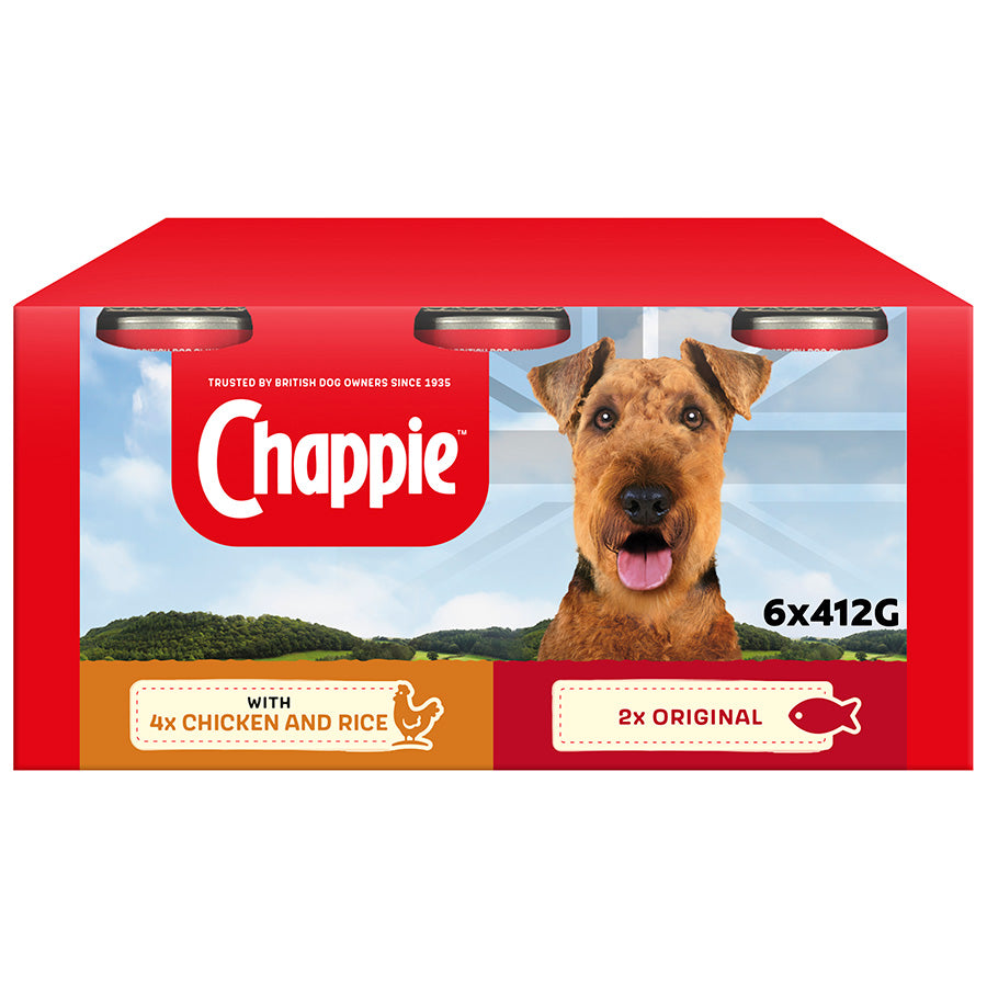 Chappie Adult Wet Dog Food Favourites 6x412g
