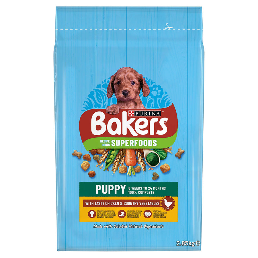 Bakers Puppy Dry Dog Food Chicken & Veg 2.85kg