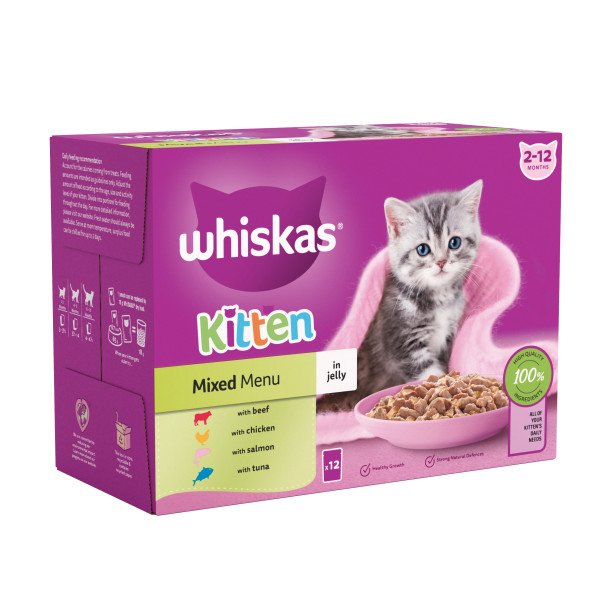 Whiskas Kitten 2-12 month Mixed Menu in Jelly 12 x 85g