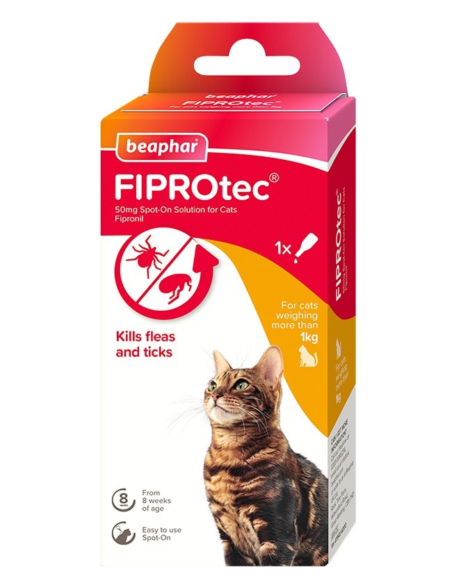 Beaphar FIPROtec Flea & Tick Spot On for Cat 1 pipette