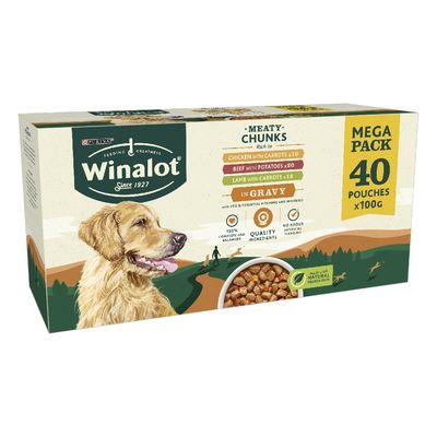 Winalot - Meaty Chunks in Gravy Mega Pack 40 x 100g