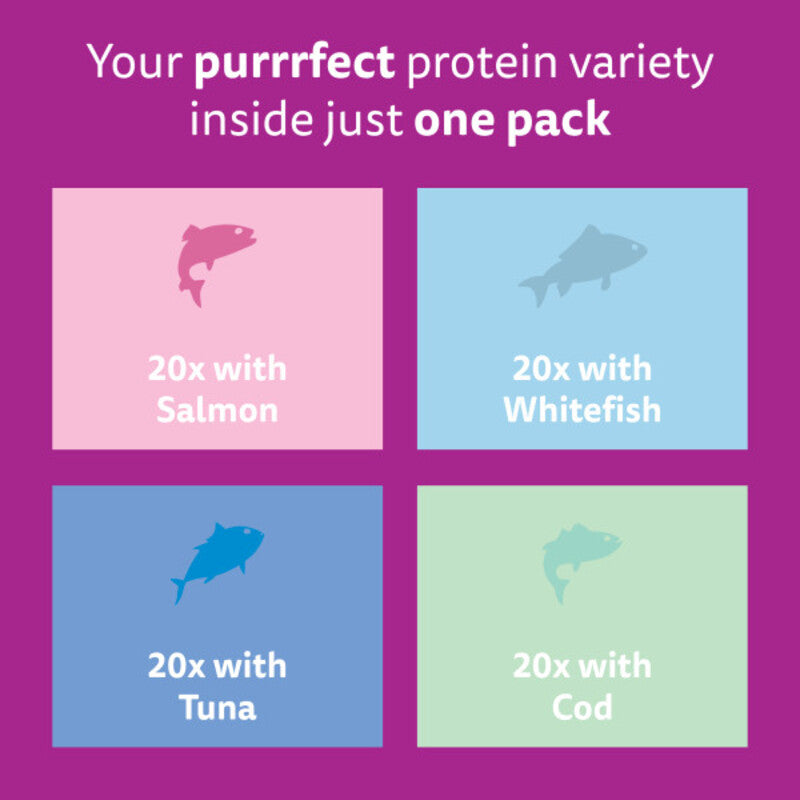 Whiskas Adult 1+ Fish Favourites in Jelly Pouches 85g x 80
